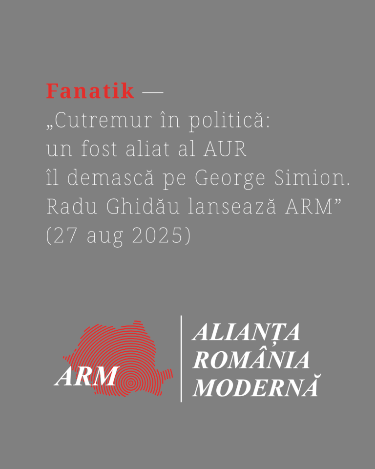 Apariții în presă 27 august 2025 [Fanatik.ro]