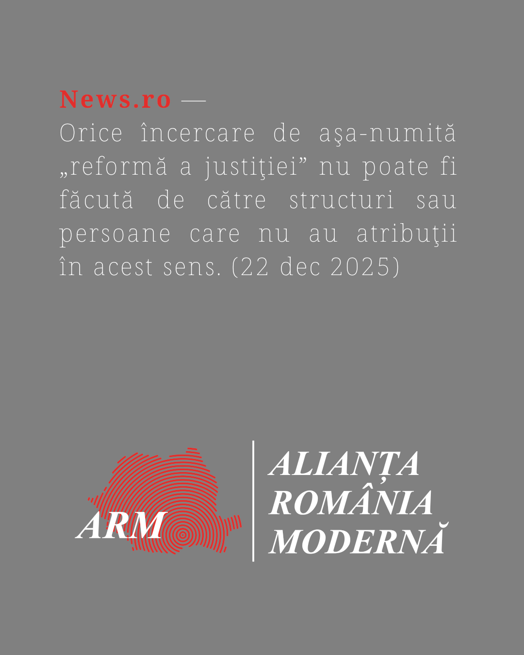 Apariții în presă 22 decembrie 2025 [News.ro]