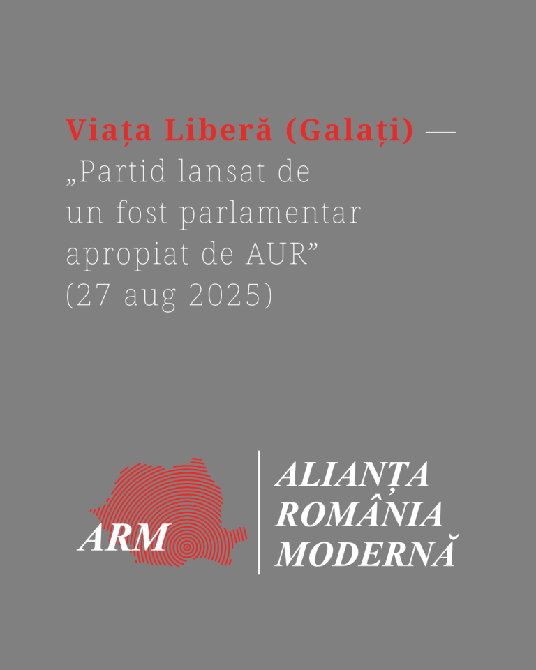 Apariții în presă 27 august 2025 [Viața Liberă Galați]